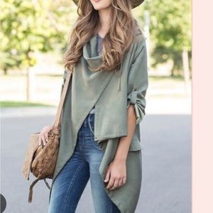 JOYFOLIE MIA JOY Adeline Jacket Olive Swing sz M/L